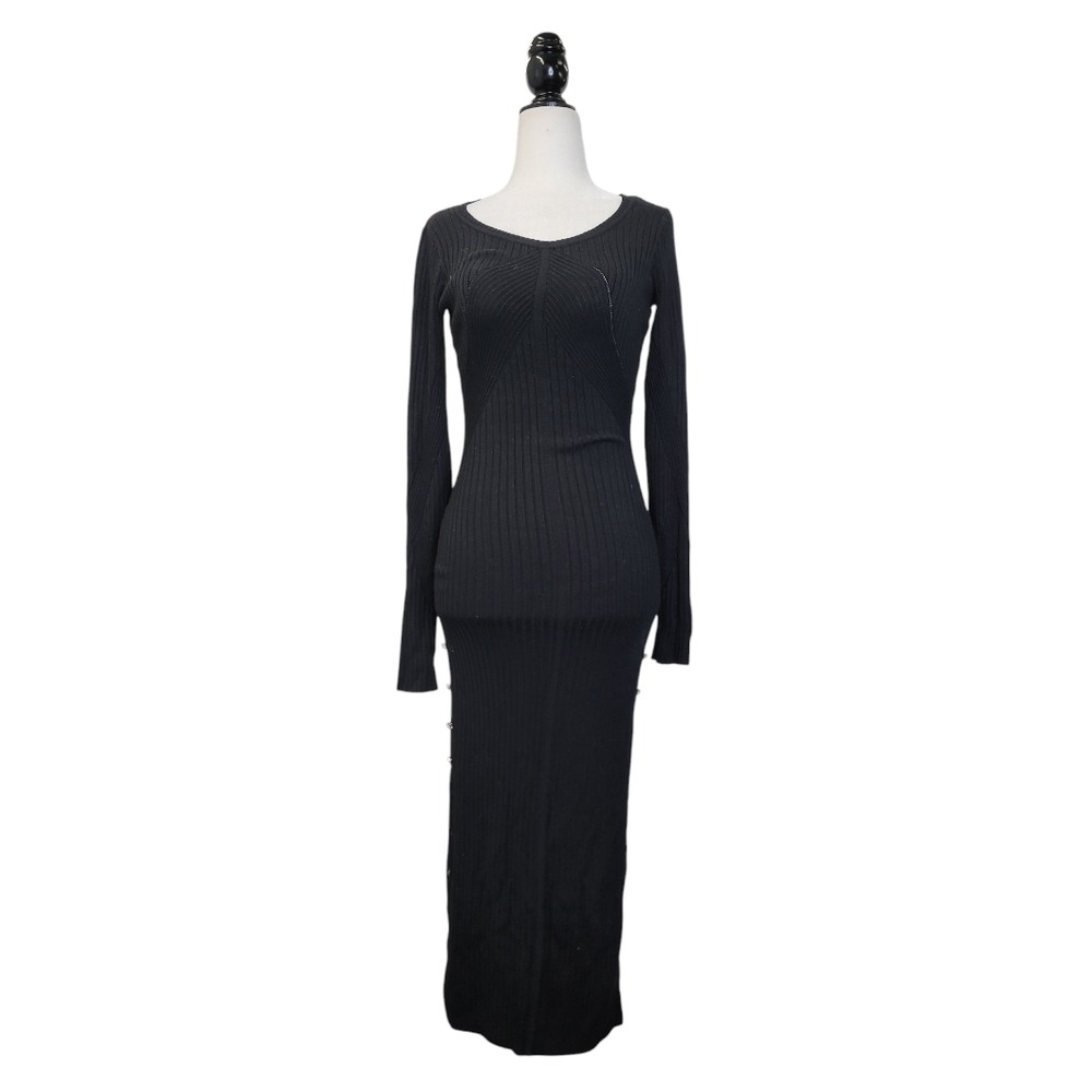 Guess ribbed knit  Body con long sleeves  midi dress
